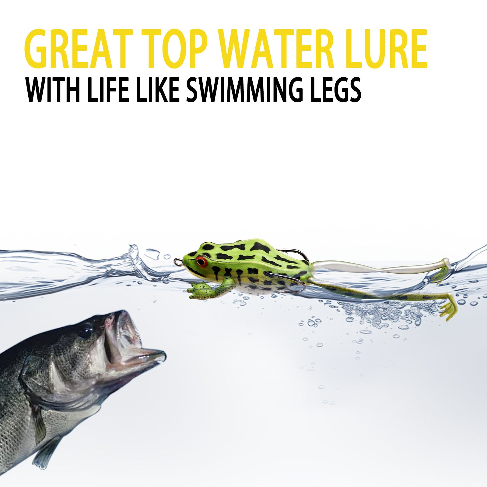 LURVENIX™ Frog Lure – Topwater Soft Bait for Bass, Trout, Pike
