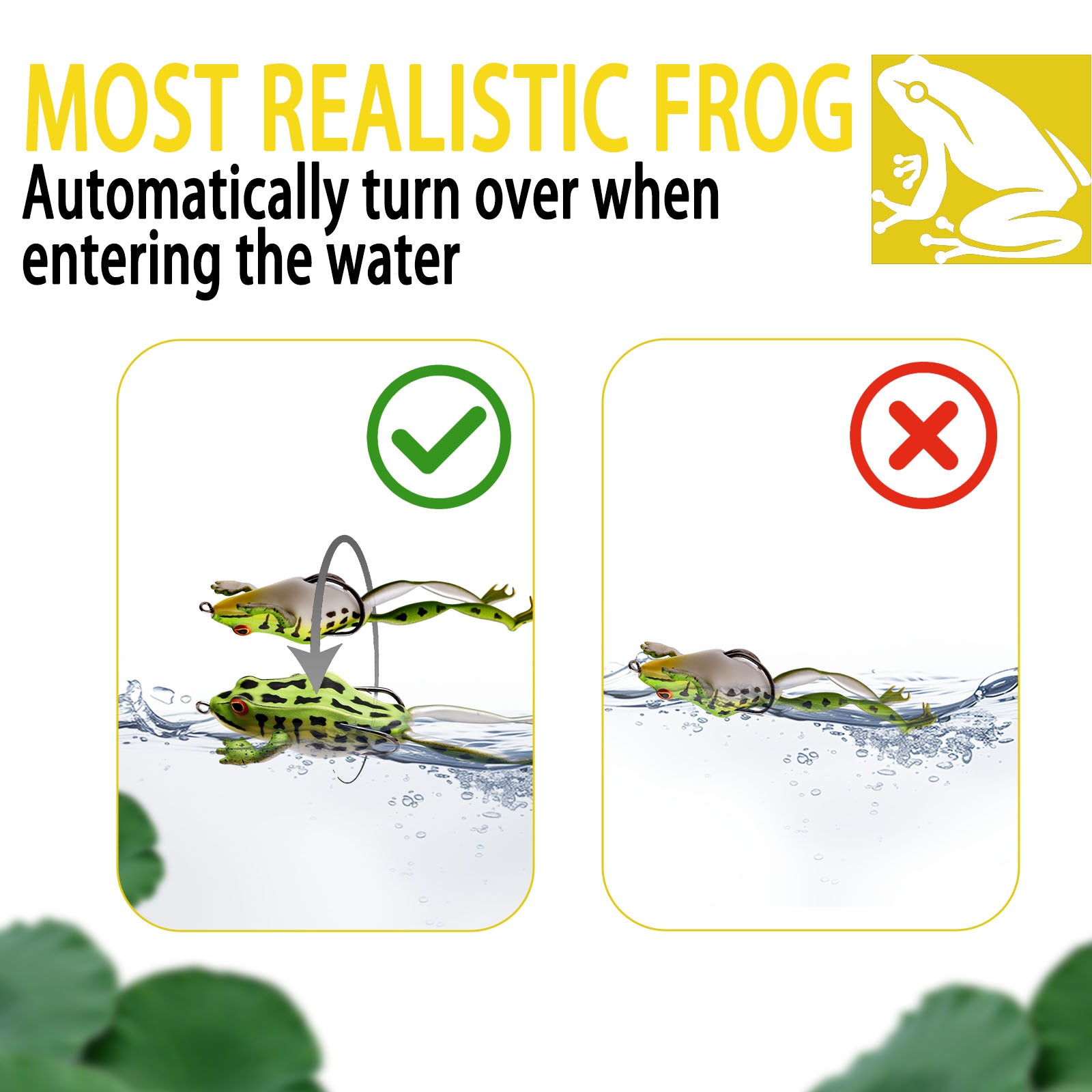 LURVENIX™ Frog Lure – Topwater Soft Bait for Bass, Trout, Pike