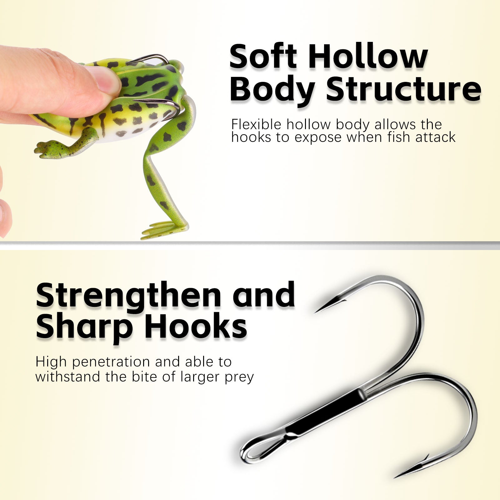 LURVENIX™ Frog Lure – Topwater Soft Bait for Bass, Trout, Pike